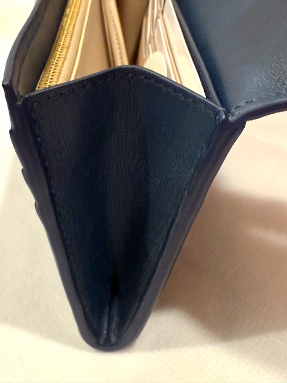 NWT Chloé Vick Long Flap Wallet in a Dark Blue Leather - Picture 7 of 9